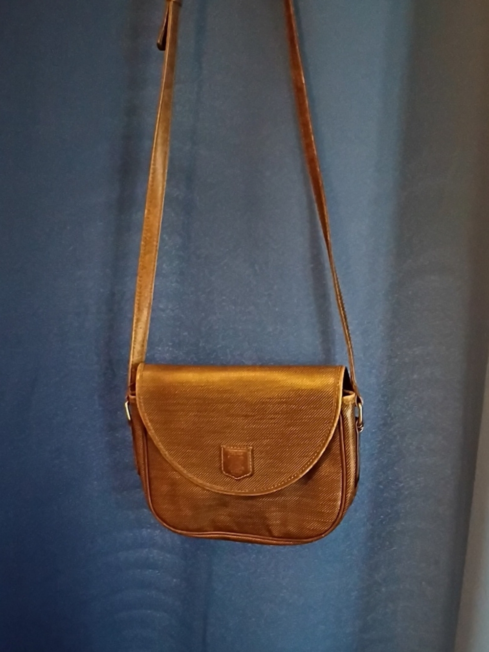 Celine Macadam Coated Canvas Crossbody Saddle Bag
